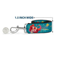 Load image into Gallery viewer, Dog Leash - Pocahontas and Meeko Compass Pose with Script and Leaves Beige
