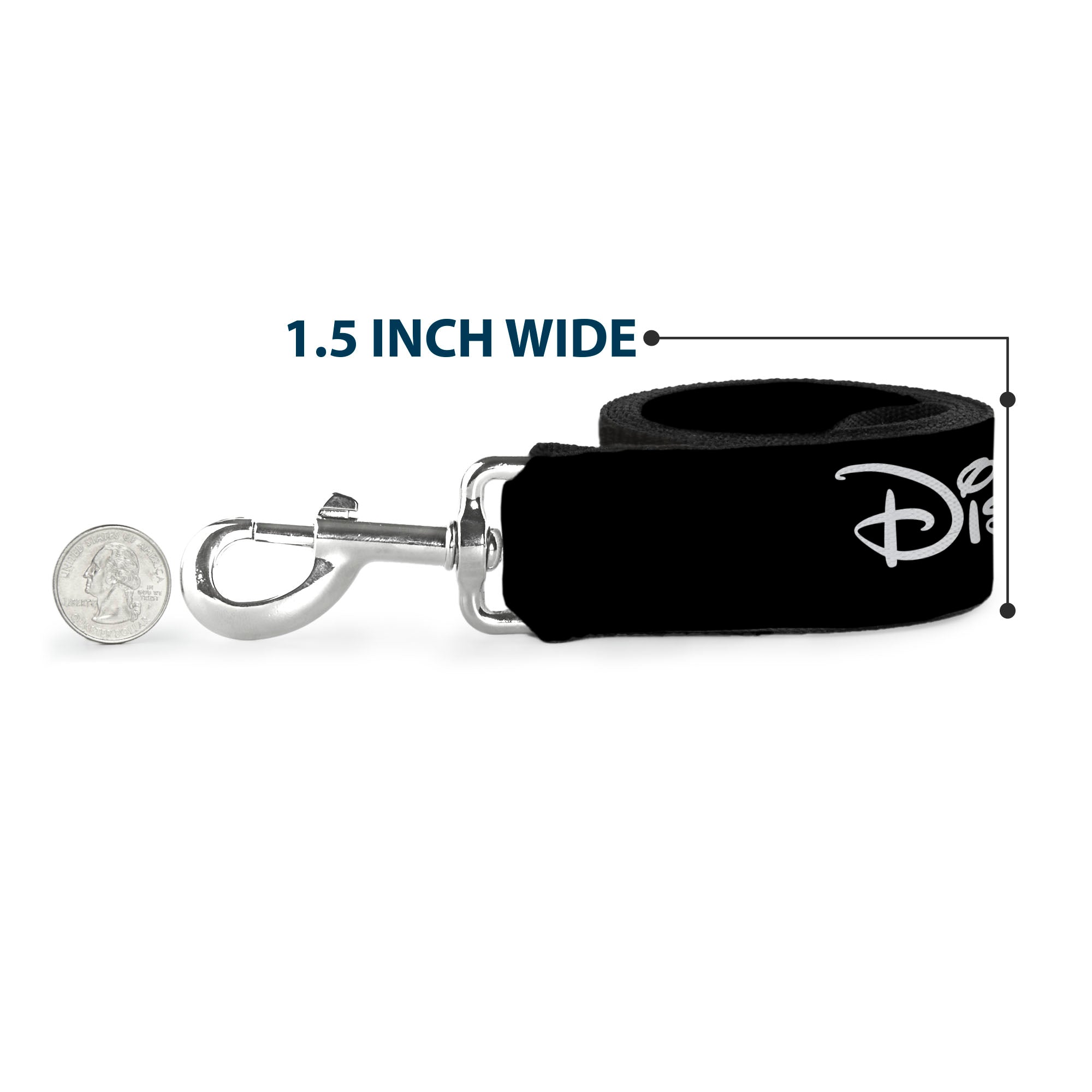 Dog Leash - Rapunzel Castle and Pascual Pose with Script and Flowers White/Purples