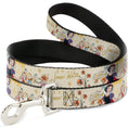 Load image into Gallery viewer, Dog Leash - Snow White and the Seven Dwarfs with Script and Flowers Yellows
