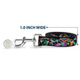 Load image into Gallery viewer, Dog Leash - Lightyear Mission Patches Collage Black/Multi Color
