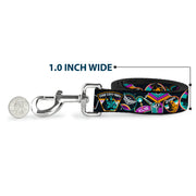 Dog Leash - Lightyear Mission Patches Collage Black/Multi Color