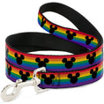 Load image into Gallery viewer, Dog Leash - Mickey Mouse Ears Icon Rainbow Pride Flag

