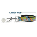 Load image into Gallery viewer, Dog Leash - Winnie the Pooh Eeyore Butterfly Pose Floral Collage Blue/Pinks/Yellows
