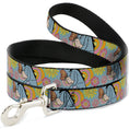 Load image into Gallery viewer, Dog Leash - Winnie the Pooh Eeyore Butterfly Pose Floral Collage Blue/Pinks/Yellows
