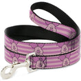 Load image into Gallery viewer, Dog Leash - Winnie the Pooh Piglet Expression Close-Up Stripe Pinks
