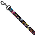 Load image into Gallery viewer, Dog Leash - Disney 11-Sweet Chibi Villain Poses Polka Dot Black/Lavender
