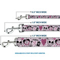 Load image into Gallery viewer, Dog Leash - The Nightmare Before Christmas Jack and Sally Doodles Pinks/Black
