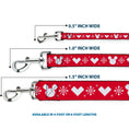 Load image into Gallery viewer, Dog Leash - Disney Holiday Mickey Mouse Heart Sweater Stitch Red/White
