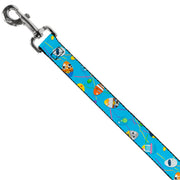 Dog Leash - Pixar Holiday Collection Easter Egg Characters Scattered Blue