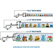 Dog Leash - Pixar Holiday Collection Character Gifts Lineup/Stars White/Blues