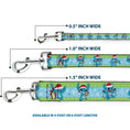 Load image into Gallery viewer, Dog Leash - Lilo and Stitch Holiday Stitch and Scrump Poses Stripe Green/Blue
