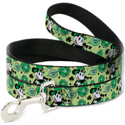Dog Leash - Mickey Mouse St. Patrick's Day LUCKY ME Leprechaun Pose and Shamrocks Greens