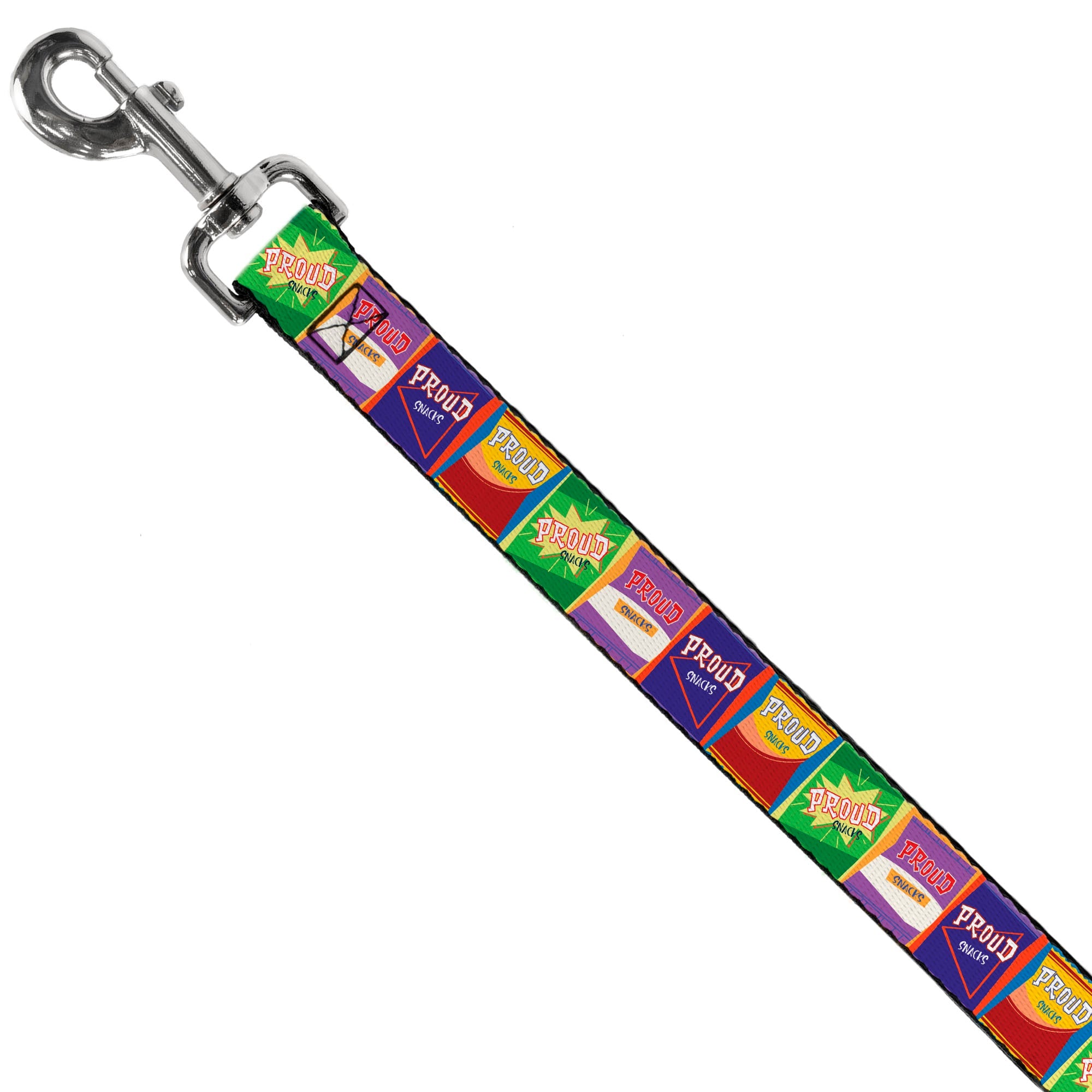 Dog Leash - The Proud Family PROUD SNACKS Logo Blocks Multi Color