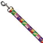 Dog Leash - The Proud Family PROUD SNACKS Logo Blocks Multi Color