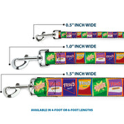 Dog Leash - The Proud Family PROUD SNACKS Logo Blocks Multi Color