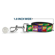 Dog Leash - The Proud Family PROUD SNACKS Logo Blocks Multi Color