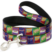 Dog Leash - The Proud Family PROUD SNACKS Logo Blocks Multi Color