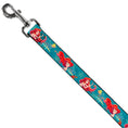 Load image into Gallery viewer, Dog Leash - The Little Mermaid Flounder and Sebastian Under the Sea Greens
