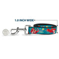 Load image into Gallery viewer, Dog Leash - The Little Mermaid Flounder and Sebastian Under the Sea Greens
