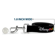Dog Leash - DISNEY PRIDE Signature Logo Black/White/Rainbow