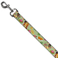Load image into Gallery viewer, Dog Leash - The Princess and the Frog Tiana's Place Collage Greens/Pinks
