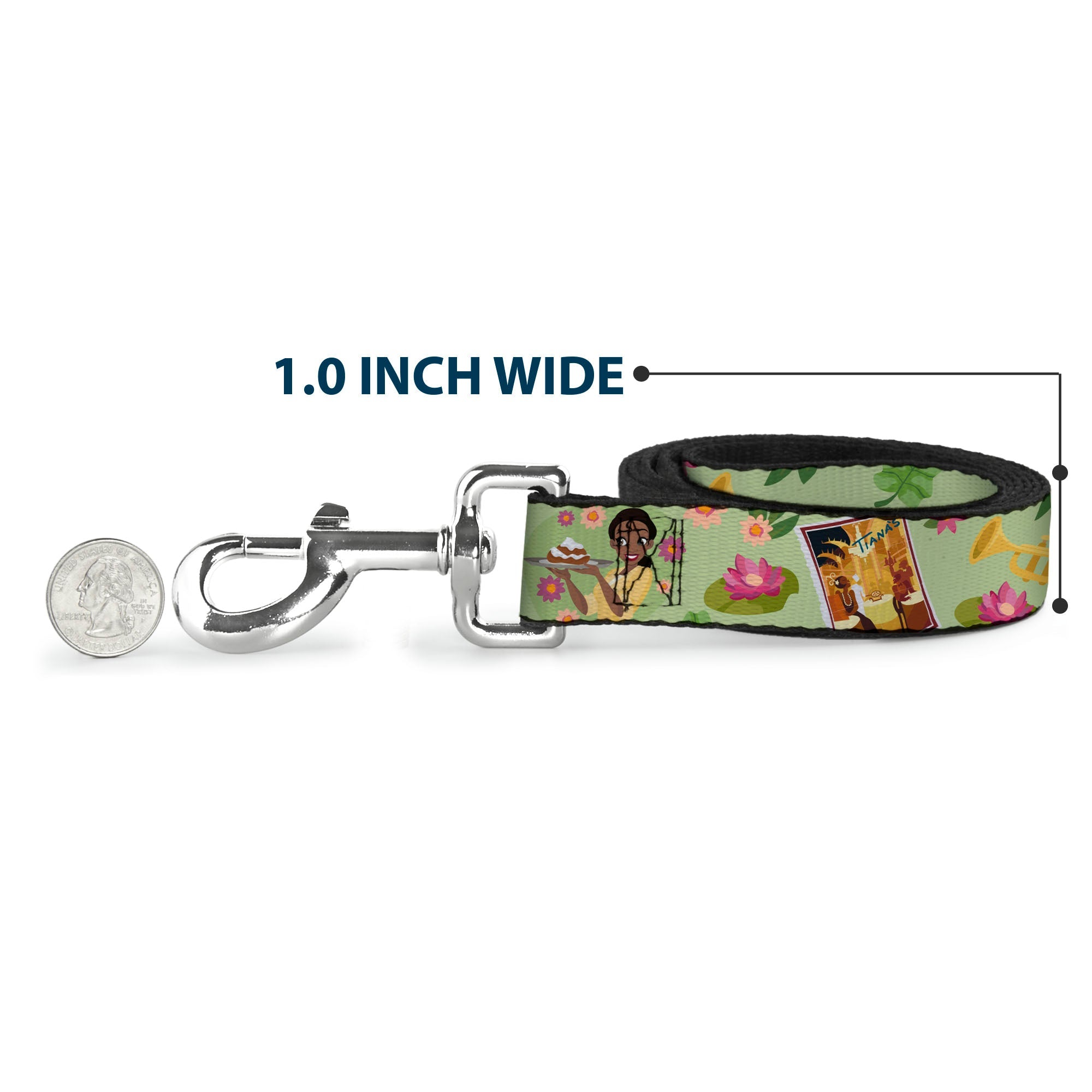 Dog Leash - The Princess and the Frog Tiana's Place Collage Greens/Pinks
