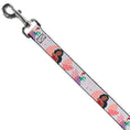 Load image into Gallery viewer, Dog Leash - Moana and Hei Hei Poses with Flowers Beige/Orange
