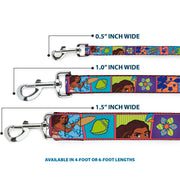 Dog Leash - Moana MAKE WAVES Scene Blocks Blues/Orange