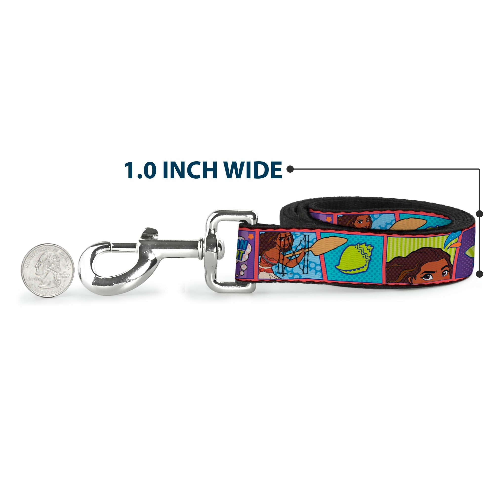 Dog Leash - Moana MAKE WAVES Scene Blocks Blues/Orange