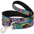 Load image into Gallery viewer, Dog Leash - Moana MAKE WAVES Scene Blocks Blues/Orange
