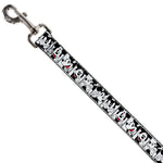 Dog Leash - Mickey Mouse Expression Blocks White/Black/Red