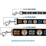 Dog Leash - CHIP & DALE Expression Bubbles Black/Multi Color
