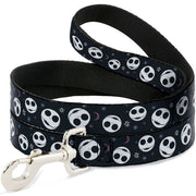 Dog Leash - The Nightmare Before Christmas Smiling Jack Moon and Stars Black