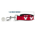 Load image into Gallery viewer, Dog Leash - Mickey Mouse Ears Icon Red/White
