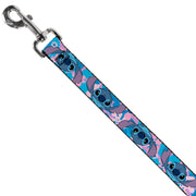 Dog Leash - Lilo & Stitch Stitch Flip Expressions Close-Up Blues/Pinks
