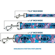 Dog Leash - Lilo & Stitch Stitch Flip Expressions Close-Up Blues/Pinks