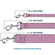 Dog Leash - Lilo & Stitch Angel Poses Scattered Pinks