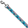 Load image into Gallery viewer, Dog Leash - Lilo & Stitch Stitch Expressions and Tropical Flowers Blues/Pinks
