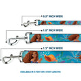 Load image into Gallery viewer, Dog Leash - The Little Mermaid Live Action Ariel Under the Sea Poses Blues
