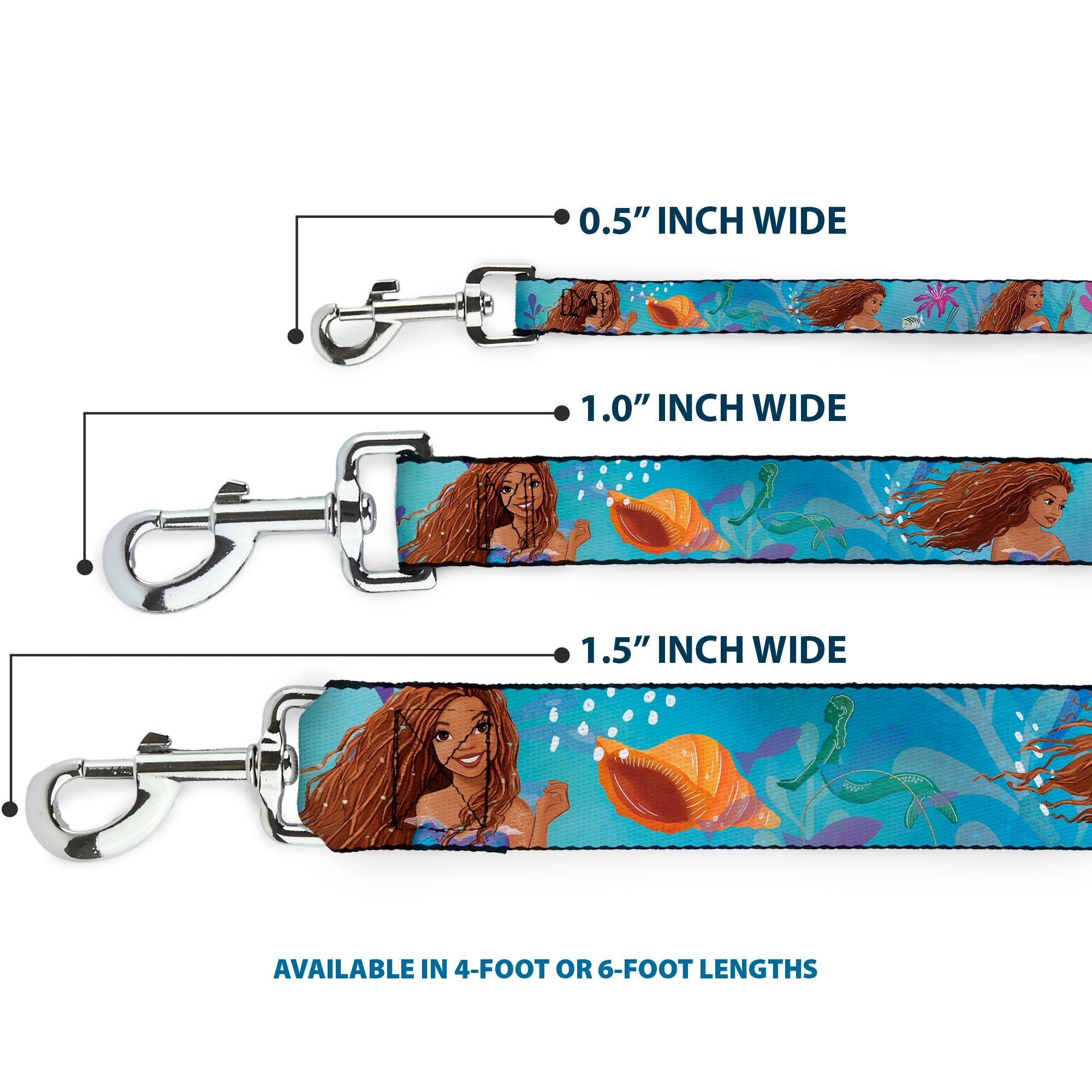 Dog Leash - The Little Mermaid Live Action Ariel Under the Sea Poses Blues