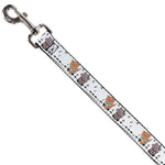 Dog Leash - Aristocats Toulouse and Berlioz Piano Pose and Musical Notes White/Black