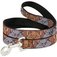 Load image into Gallery viewer, Dog Leash - Aristocats Toulouse and Berlioz Close-Up Faces Orange
