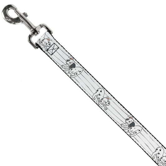 Dog Leash - One Hundred and One Dalmatians Puppies Playing White/Black