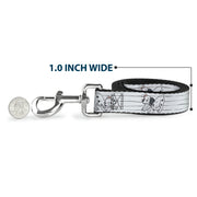 Dog Leash - One Hundred and One Dalmatians Puppies Playing White/Black