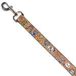Dog Leash - Disney Cats and Dogs Faces Orange