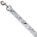 Dog Leash - Disney Dogs Face Outlines White/Black