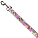 Dog Leash - Disney DREAM BIG PRINCESS Faces Pinks/Purples