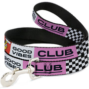 Dog Leash - Sensational Six GOOD VIBES CLUB Pose Blocks Multi Color