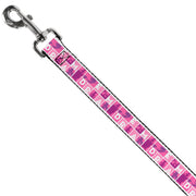Dog Leash - Disney DREAM Princess Silhouette Poses Pinks/White