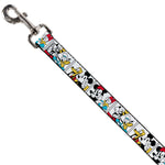 Dog Leash - Sensational Six Buddy Pose Blocks White/Multi Color